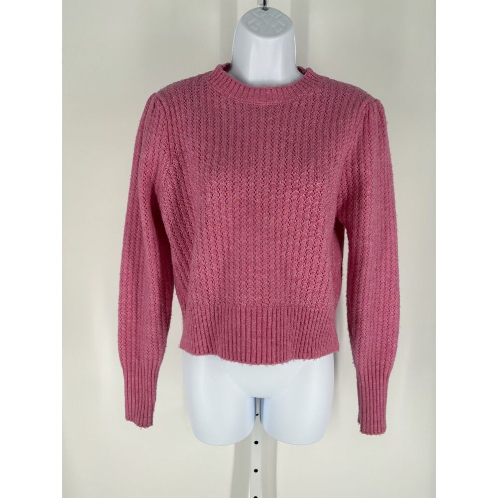 Elodie textured knit crewneck sweater